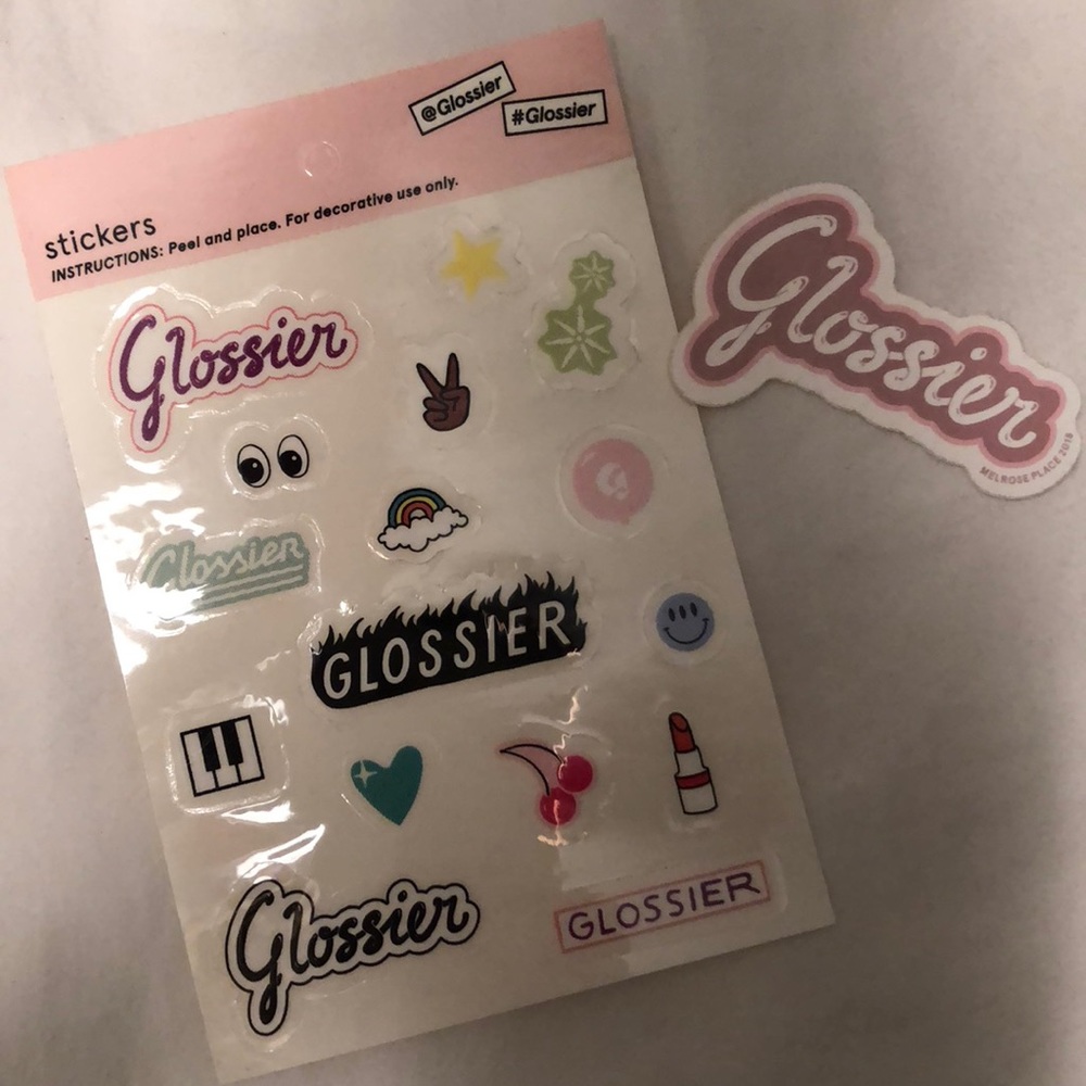 Glossier Stickers (free, just add to bundle!)